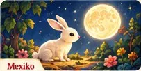 Conejo bajo la luna